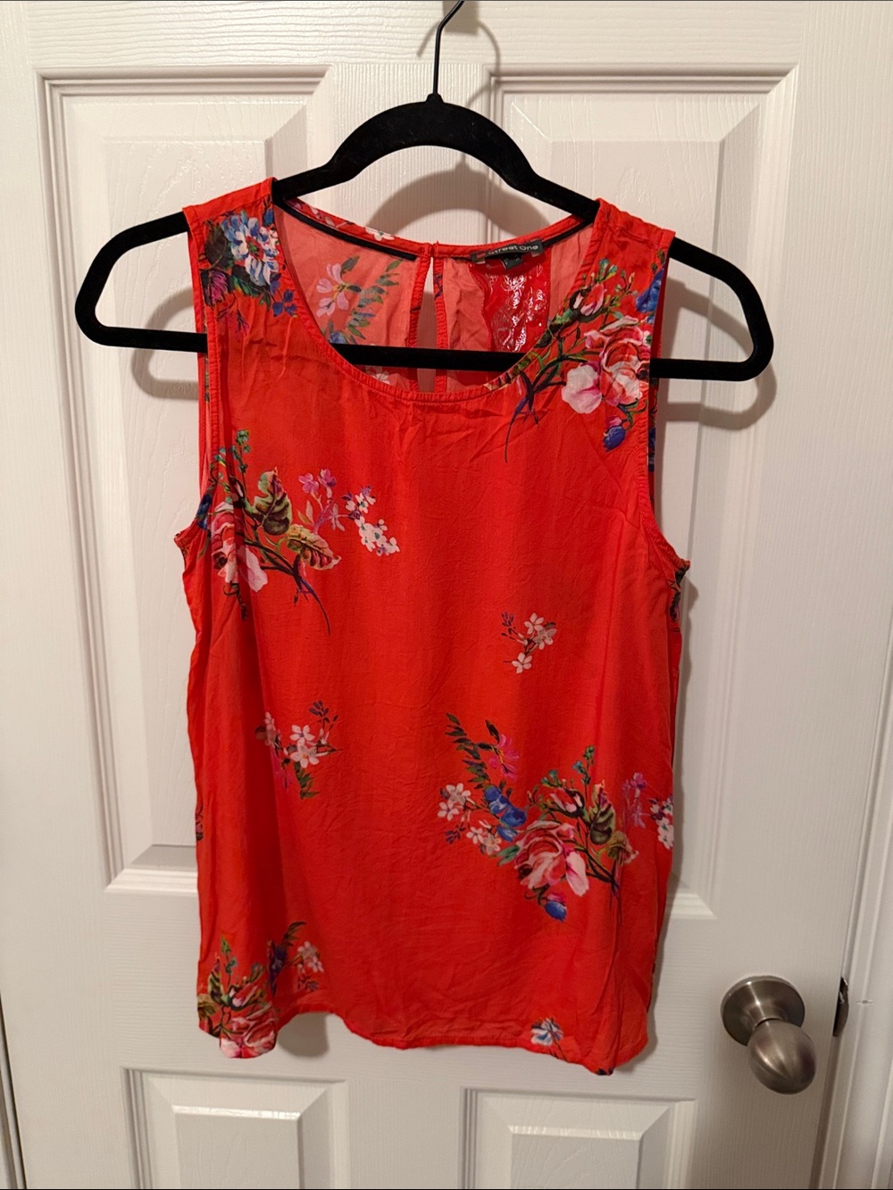 Floral Red Sleeveless Women’s Camisole